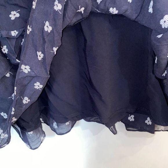 Hall Huber Blue White Floral Viscose Dress Size US 10 - Picture 5 of 10